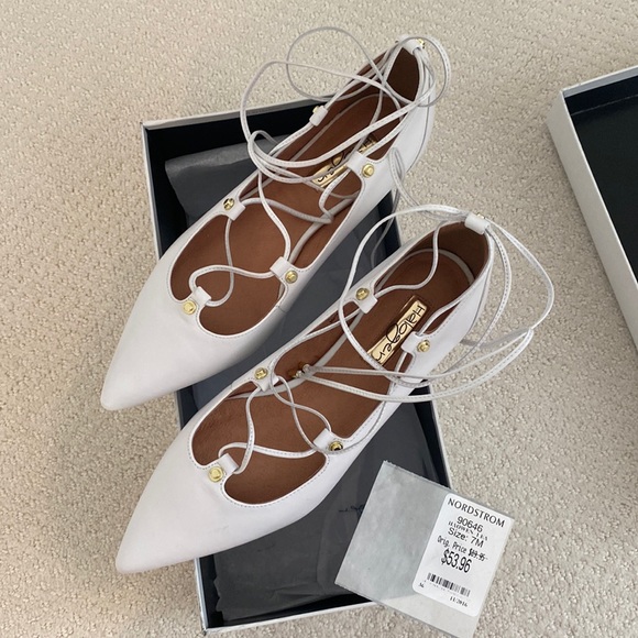 Halogen Haowen-Lea Flat Size 7, WHITE